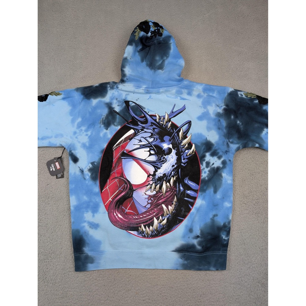 Civil Regime Marvel Hoodie Mens Medium Blue Ghost Spider Marble Rose Oversized